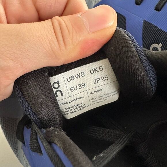 ON Running Cloud Cloudrunner Chambray Blue Midnight Running Shoes Women's Size 8 - Picture 8 of 12